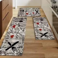 Tapete absorvente para sala de estar, Tapete de cozinha, Tapetes antiderrapantes, Capacho de entrada, Tapetes retro - Wolf Magazine