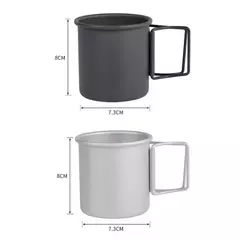 Portátil ultraleve alumínio liga água Cup, Outdoor Camping Cup, 300ml - comprar online