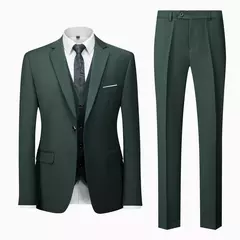 Conjunto de terno casual masculino de negócios, jaqueta masculina, blazers, calças, calças, colete, colete, moda, 2023 - comprar online
