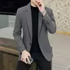 Blazer de Negócios Monocromático, Boutique Fashion Gentleman, Estilo Britânico, Casual Tudo Elegante, Negócios Confortáveis, Carreira Magra, Boutique