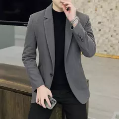Blazer de Negócios Monocromático, Boutique Fashion Gentleman, Estilo Britânico, Casual Tudo Elegante, Negócios Confortáveis, Carreira Magra, Boutique