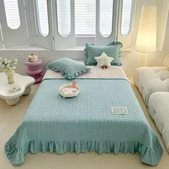 Colchas de verão de cor sólida para cama de casamento 150 coreano queensize colcha e fronha nova classe a capas de cama de casal sofá na internet