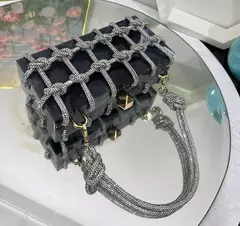 Imagem do Bolsa acrílica axila quadrada para mulheres, bolsa de noite, embreagem de diamantes, bolsa de casamento, alta qualidade, design luxuoso, novo, 2022