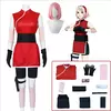 Haruno sakura cosplay anime traje feminino meninas saia roupa unisex ninja dos desenhos animados traje de carnaval de halloween
