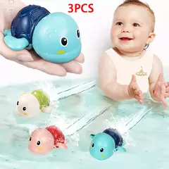 Brinquedo bonito tartaruga de natação para criança, Brinquedos de água para bebê, Banho clássico, Água, Corrente, Relógio, Piscina, Praia, 3 peças - comprar online