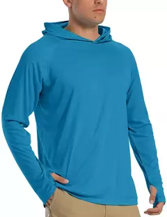 TACVASEN-Homens à Prova de UV Hoodie Manga Longa, Proteção Solar Camisetas, Respirável, Leve, Secagem Rápida, Casual Camisetas Masculinas - Wolf Magazine