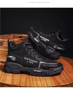 Bota de pelúcia masculina, com renda, antiderrapante, tornozelo, casual, ao ar livre, tênis masculinos, quente, inverno, moda, novo