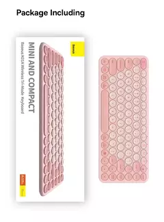 Baseus-teclado bluetooth k01a, sem fio, para macbook, ipad, pc, tablet, laptop, mini, fino, sistema duplo, 2.4g, silencioso - Wolf Magazine