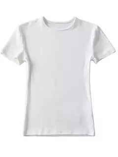 Camiseta feminina com ajuste magro, manga curta apertada, camiseta com gola O, tops básicos de corte sólido, casual, verão