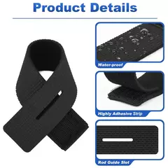 12/6/2 pçs titular vara de pesca pólo cinto prendedor suspensórios cinta cabo elástico vara de pesca ferramenta de armazenamento caixa de equipamento acessórios ? - comprar online