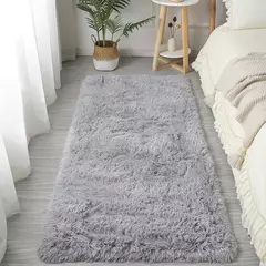 Tapete De Lã De Seda Tie-Dye Tapete De Quarto Espessado Cabelo Comprido Cobertor De Cama De Janela, Simples Ins Vento, Cor sólida, Sala De Estar, Atacado na internet