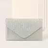 Bolsa de noite feminina strass, bolsa de embreagem ruched, bolsa luxuosa para festa de casamento, baile e banquete, elegante