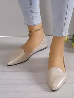 Mocassins deslizantes respiráveis para mulheres, sapatilhas rasas de balé elástico, fundo macio, sapatos de barco com dedo apontado, tamanho grande, 43, moda, 2024 na internet