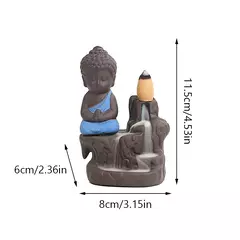 Criativo Fumaça Queimador De Incenso, Pequeno Monge, Pequeno Queimador De Buda, Titular Censer, Decorações De Mesa De Casa, Artesanato na internet