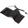 Teclado de computador macio do silicone mudo, 85 chaves, USB prendido, portátil, mini, portátil, PC, dobramento, impermeável