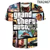 Camiseta do jogo Grand Theft Auto para homens e mulheres, Gta 4, 3D Print, O-Neck, T-shirt de manga curta, roupas grandes, moda casual, homem