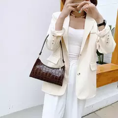 Retro Jacaré Padrão Bolsas De Couro PU para Senhoras, Bolsa Pequena Feminina,