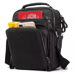 HumerPAUL-Bolsa de ombro de couro genuíno para homens, sacos transversais vintage, de grande capacidade, sacola masculina do mensageiro, bolsa de viagem - loja online