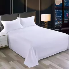 Lençóis de solteiro e casal, lençóis de algodão lavável, lençóis de hotel branco puro, fronhas não incluídas, One Piece, uso doméstico, B & B