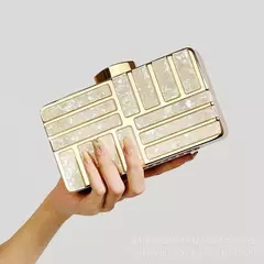 Bolsa de ombro acrílica com corrente transversal para mulheres, embreagem noturna, carteira de casamento alta qualidade, design de luxo, moda