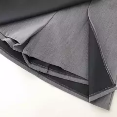 Lucyever-Mini-saia feminina linha A, estilo coreano, cintura alta, dividida, simples, casual, shorts de escritório, saias femininas, preta, cinza
