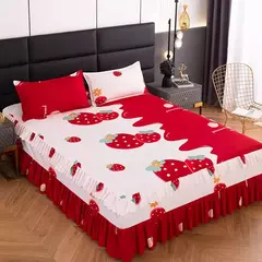 Lençóis planos respiráveis confortáveis, cama de luxo, colcha lavável, colchão king e queen size, saias de cama, moda