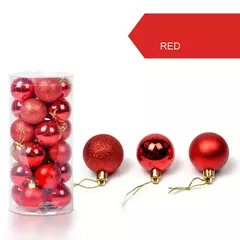 Christmas Tree Bauble Pendurado Ornamento para Decoração de Casa, Xmas Ball, Pendant Balls, Party Decor, 30mm, 24Pcs - Wolf Magazine