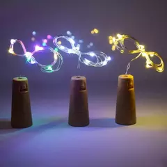 Bar LED Garrafa De Vinho Cortiça Luzes De Corda, Decoração De Natal Lâmpada, Fada, Feriado, Fio De Cobre, 2m na internet
