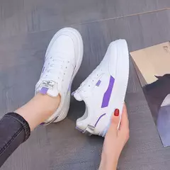 Sapatilhas femininas de sola grossa, sapatos brancos casuais, cabeça redonda, tendência feminina, primavera e outono, 2024 - Wolf Magazine