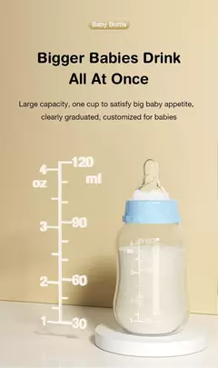 Garrafa de boca larga recém-nascida com alça, mamadeira de leite PP, copo padrão recém-nascido, BPA Free, 150 ml, 240ml - Wolf Magazine