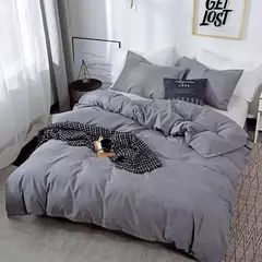 Nordic Solid Color Lixar Duvet Cover Set, Individual, Duplo, Queen, Cama King Simples, Fronha, Roupa de cama, Sem lençol,