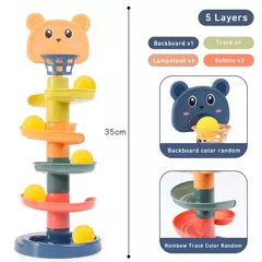 Educação Infantil Montessori Brinquedos para o Bebê, Track Rolling Ball, Push Pop Deslizante Bola, Crianças Jogos Sensoriais, 0, 12, 24, 36 Meses - comprar online