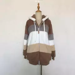 Casaco de capuz extragrande feminino com bolsos macios, streetwear quente, casaco solto, Lady Outerwear, outono, inverno, novo, 2023 - loja online