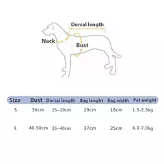 Mochila frontal ajustável para transportar cães, mochila para transportar animais de estimação, para cães pequenos, gatos e filhotes - comprar online