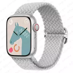 Bracelete Solo Trançado para Apple Watch, Band para iWatch Series 8, 9, 3, SE, 5, 6, 7, Ultra 2, Correia, 44mm, 40mm, 45mm, 49 milímetros, 41 milímetros, 45 milímetros - loja online