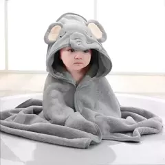 Animal dos desenhos animados do bebê recém-nascido com capuz Toalha de banho Coral Fleece, roupão absorvente, envoltório cobertor, menina, menino, 0-12 meses na internet