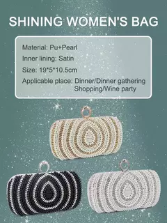 Bolsa elegante de strass para mulheres, bolsas de noite de luxo femininas, elegante bolsa pérola, festa de casamento nupcial, bolsa designer, nova - comprar online