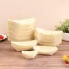 Barco De Madeira Descartável Para Sushi, Salada Sobremesa Tigela, Tigela De Madeira De Pinho, Bandeja De Placa, 50PCs