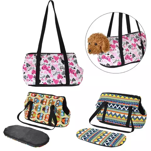 Windproof Soft Print Slings Pet Carrier Bag, cães e gatos médios pequenos, Viagem ao ar livre, Chihuahua, Teddy Suprimentos, Moda