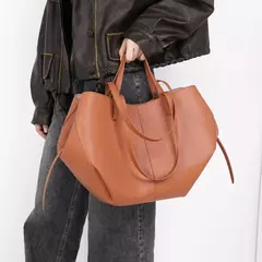 Bolsa de ombro elegante de grande capacidade para mulheres, Bolsa de lazer de couro PU - comprar online
