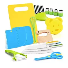Conjuntos de Cozinha Real para Crianças, Ferramentas de Cozinha para Crianças, Facas Seguras, Montessori, Cozinha, 11 PCs, 13 PCs, 17PCs, 2 PCs, 3 PCs, 4 PCs, 5 PCs, 6 PCes, 7 PCes, 8 PCes