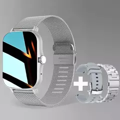 Relógio inteligente quadrado para homens e mulheres, rastreador de fitness, relógio inteligente esportivo, toque de discagem, música, Smartclock para Android, iOS - comprar online