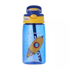 Imagem do Bebê criativo dos desenhos animados alimentando copos com canudos, garrafas de água infantis, copos portáteis ao ar livre, à prova de vazamento, 480ml