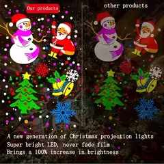 Imagem do Luzes LED Do Projetor Do Floco De Neve, Lâmpada De Projeção Interior, Holofotes Giros, Dia Das Bruxas E Festival De Natal, 16 Padrões