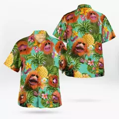 Camisa casual floral havaiana cartoo n masculina, camisa de manga curta 3D de grandes dimensões para praia, moda engraçada, venda quente, verão - Wolf Magazine
