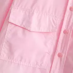 TRAF-camisas popeline soltas para mulheres, manga comprida, blusas femininas com botões, tops chiques, vintage e na moda