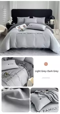 Imagem do Conjunto de cama de algodão egípcio com lençol, capa de edredão, fronhas, roupa de cama, rei, rainha, duplo, duplo, luxo nórdico