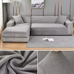 Tampa de veludo grosso do sofá para a sala de estar, tampa elástica, sofá de canto em forma L, estiramento, 1,2, 3,4 Seater na internet