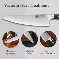 XINZUO-Conjunto De Facas De Aço Inoxidável, Chef, Utilitário De Pão, Santoku Petty Knives, Ebony Handle, Alemanha, 1.4116 Aço, Ferramentas de Cozinha, 1-5Pcs - loja online