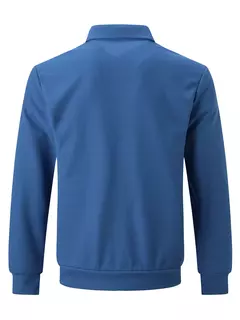 Jaqueta waffle de manga comprida masculina, monocromática, com zíper, bolso, cardigã lapela, gola polo casual, outdoor wear, primavera e outono - loja online